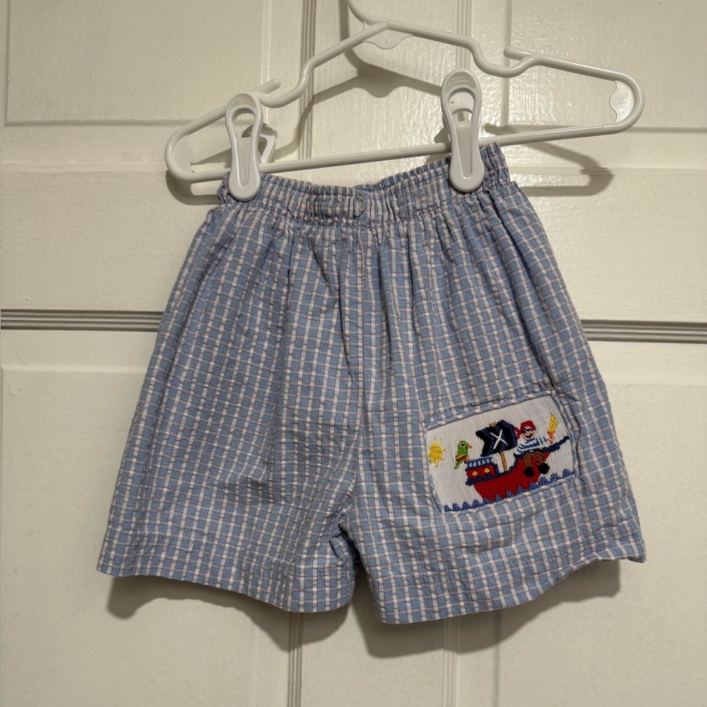 18 Month Smocked Shorts Pirate Swim Shorts Boys Blue
